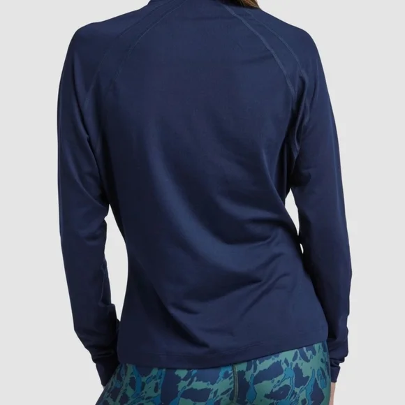 Reebok Women's Navy Quarter-Zip Performance Pullover Activewear Plus Size 2XL - Picture 2 of 6